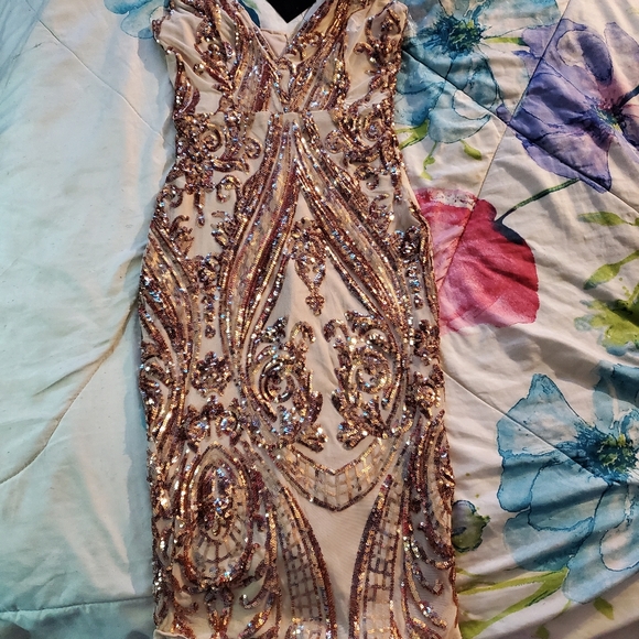 Rose gold dress size large, mistakenly bought two - Picture 3 of 4